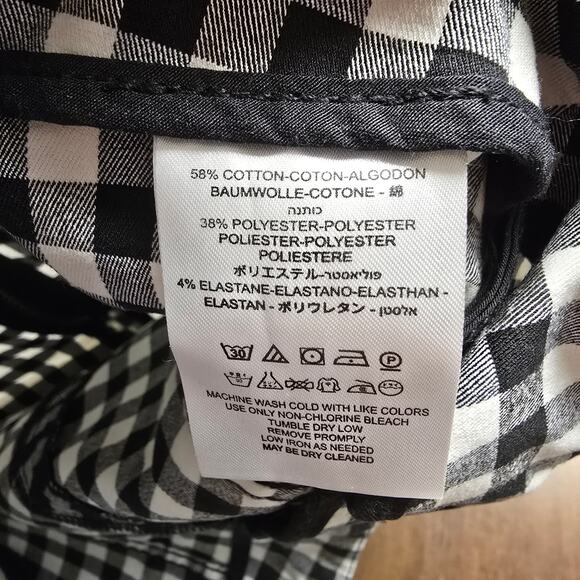 Women's Free People Black & White Check Mini Skirt | Size 2 - Picture 9 of 9